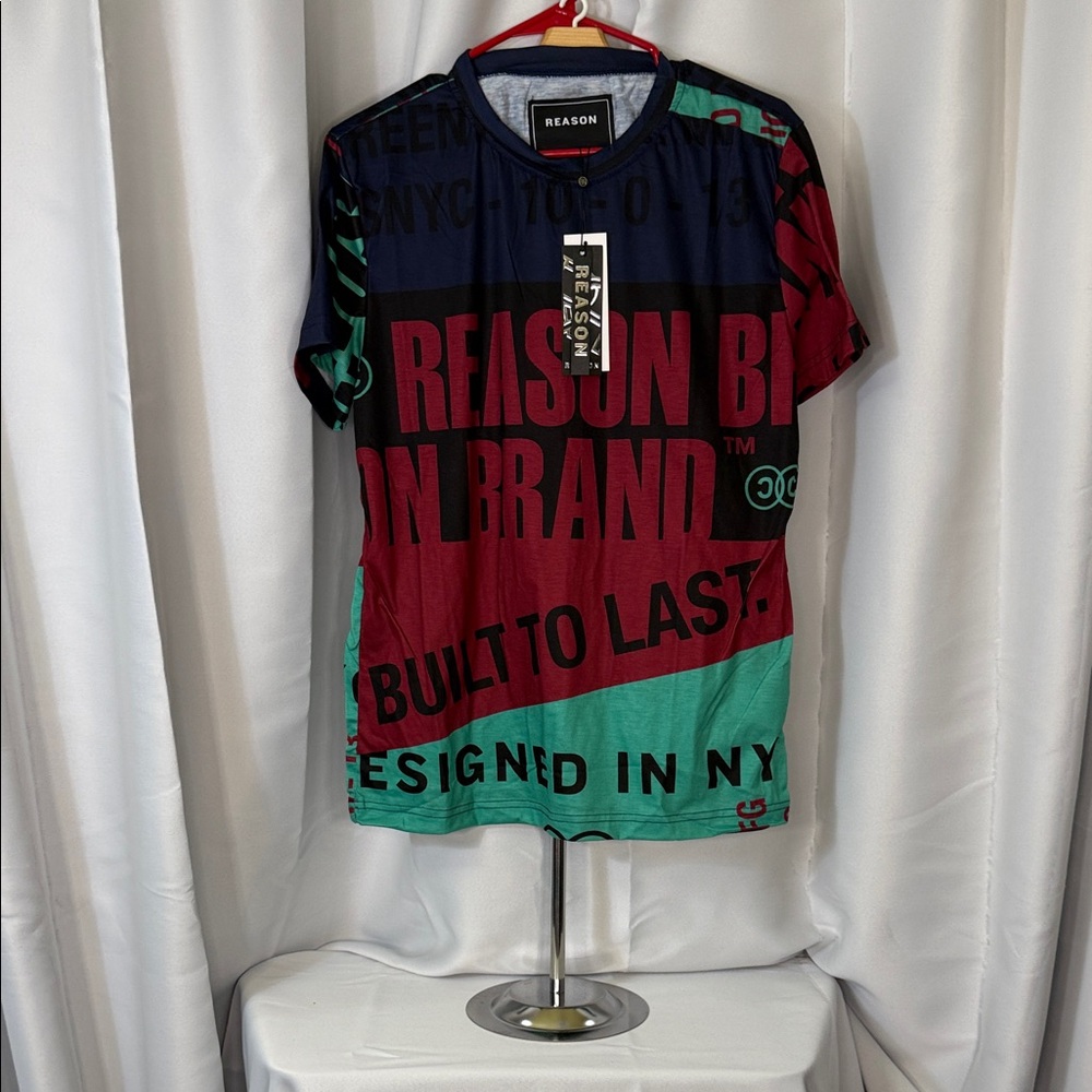 Reason Red and Green Graphic Men's Tee